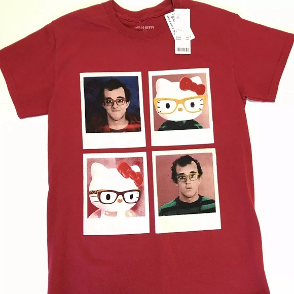 Hello Kitty x Keith Haring T-Shirt Small NWT Red - Picture 8 of 8